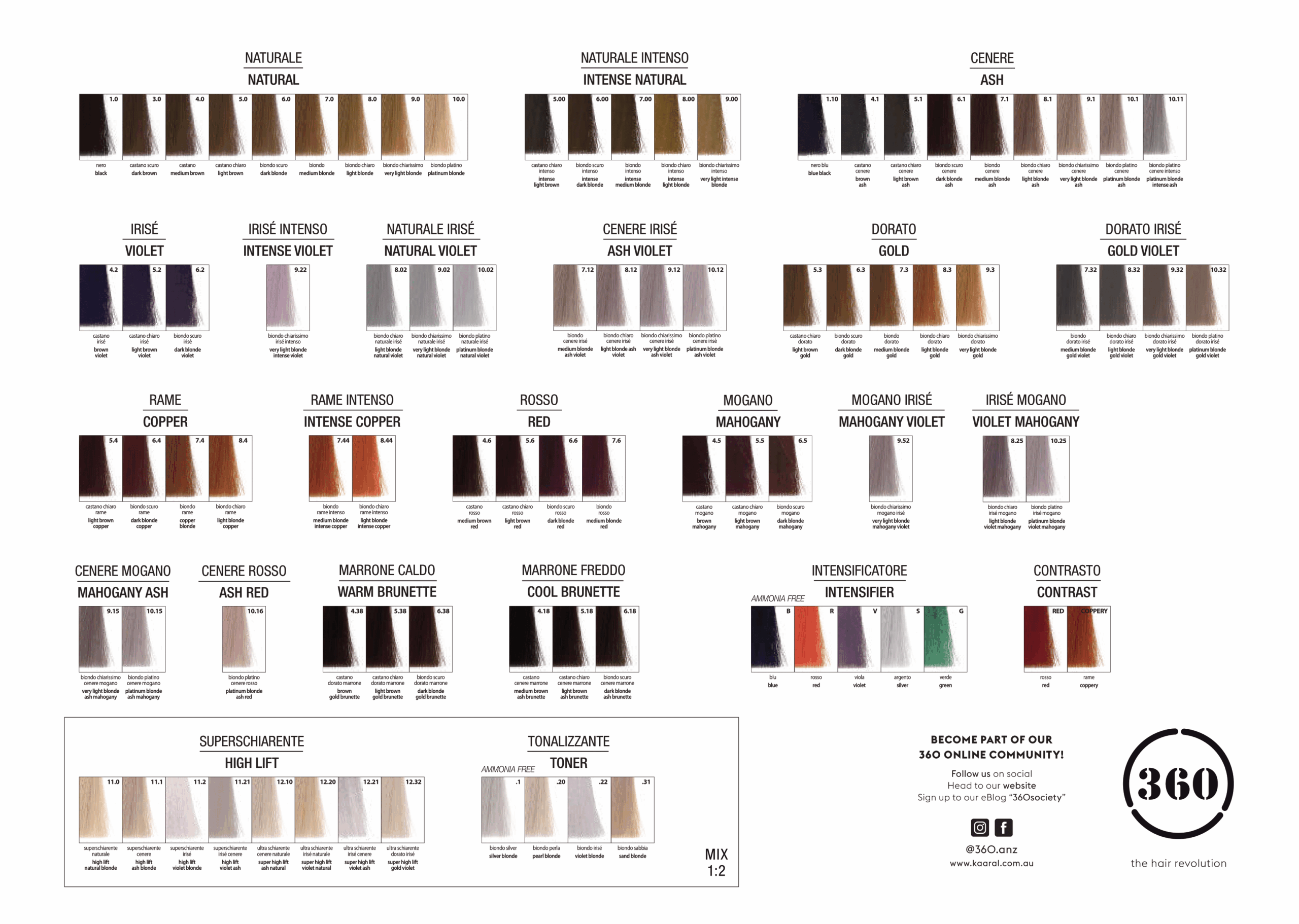 360 Professional Haircolor 100ml